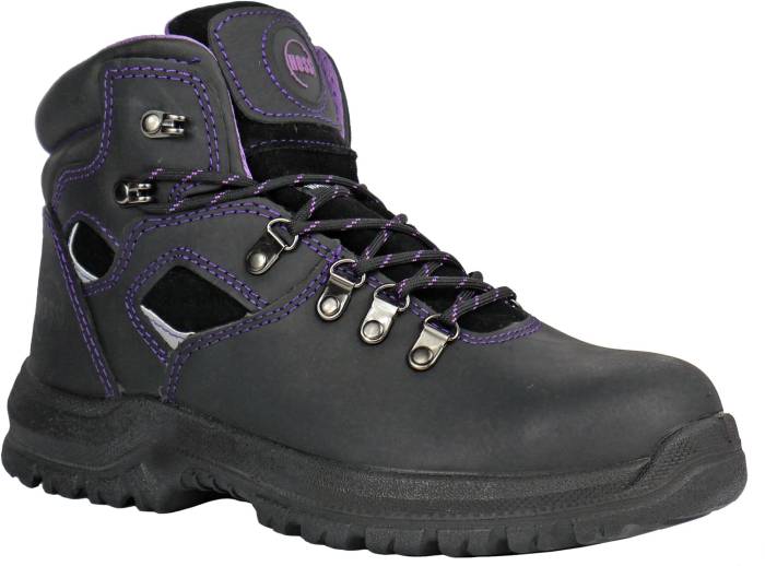 view #1 of: Hoss Boots HS70165 Lily, Women's, Black, Steel Toe, EH, WP, Hiker, Work Boot