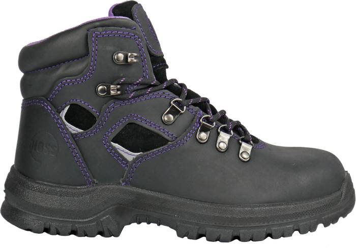 alternate view #2 of: Hoss Boots HS70165 Lily, Women's, Black, Steel Toe, EH, WP, Hiker, Work Boot