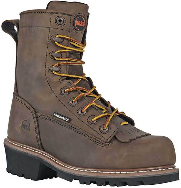 view #1 of: Botas Hoss Boots HS80715 Cross Cut, para hombre, marrÝn, con puntera comp, EH, PR, WP, registrador, bota de trabajo