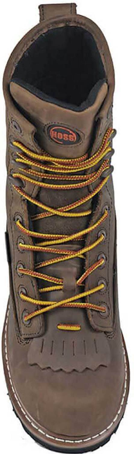 alternate view #3 of: Hoss Boots HS80715 Cross Cut, Men's, Brown, Comp Toe, EH, PR, WP, Logger, Work Boot