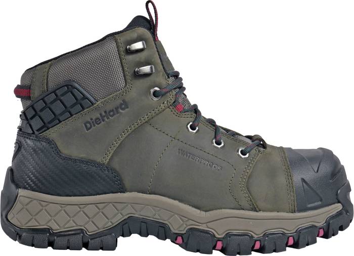 alternate view #2 of: Die Hard HSDH60216 Comet, Men's, Olive, Comp Toe, EH, WP, Hiker, Work Boot