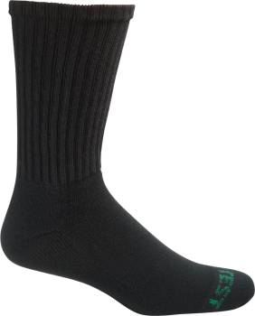 HYTEST AS279BLK-12PK BIGFOOT, Men's, Black, Cotton Crew Sock