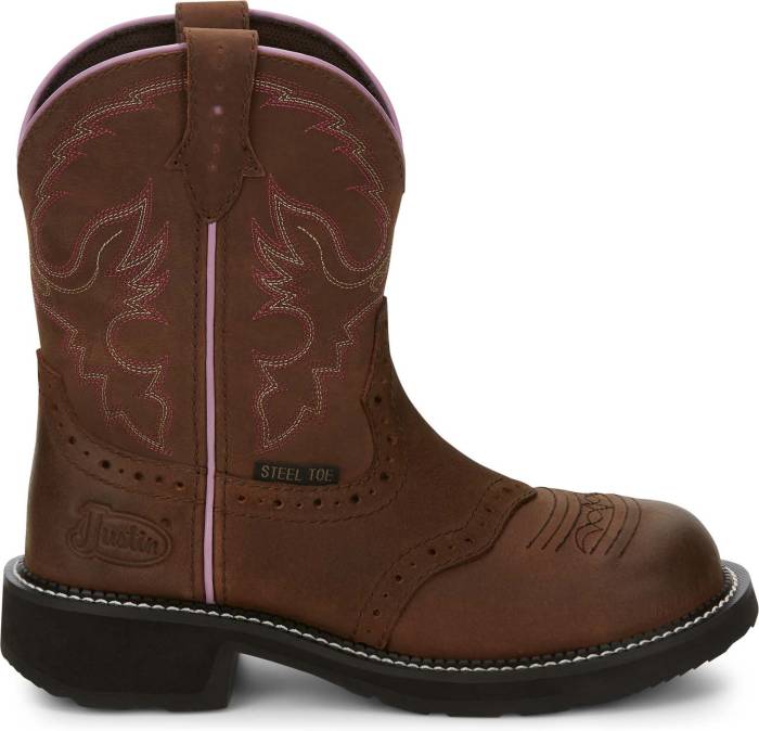 alternate view #2 of: Justin JUGY9980 Wanette, Women's, Brown, Steel Toe, EH, Pull On Boot