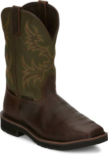 Justin JUSE4570 Keavan, Men's, Brown, Steel Toe, EH, Mt, WP, 11 Inch Boot