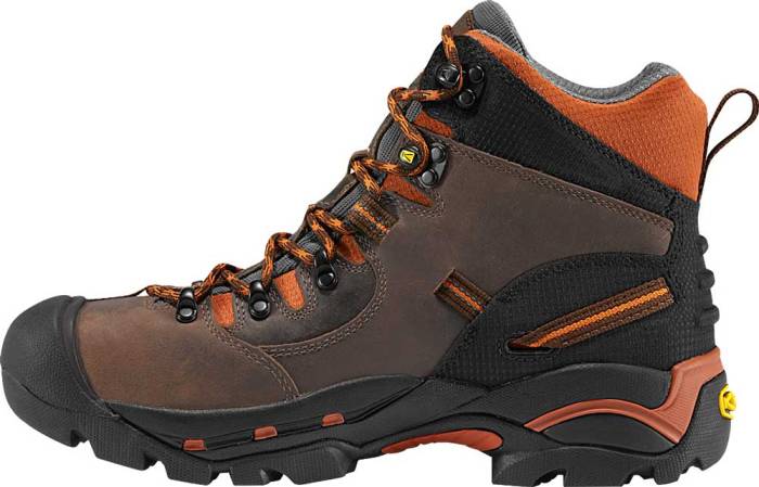 alternate view #3 of: KEEN Utility KN1009709 Pittsburgh, Cascade Brown/Bombay Brown, Men's, Soft Toe, Waterproof Hiker