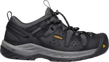 KEEN Utility KN1023216 Atlanta Cool II, Men's Black/Dark Shadow, Steel Toe, EH, Slip Resistant, Low Hiker, Work Shoe