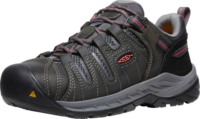 alternate view #2 of: KEEN Utility KN1023232 Flint II, Women's, Magnet/Rose, Steel Toe, EH, Low Hiker, Work Shoe