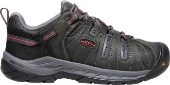 KEEN Utility KN1023232 Flint II, Women's, Magnet/Rose, Steel Toe, EH, Low Hiker, Work Shoe