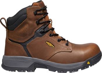 Bota de 6ápulgadas impermeable, EH, con puntera de material compuesto, color tabaco/negro, de hombre, KEEN Utility KN1024182 Chicago