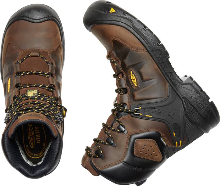 alternate view #3 of: KEEN Utility KN1024222 Dover, Men's, Dark Earth/Black, Comp Toe, EH, WP/Insulated, 8 Inch, Work Boot