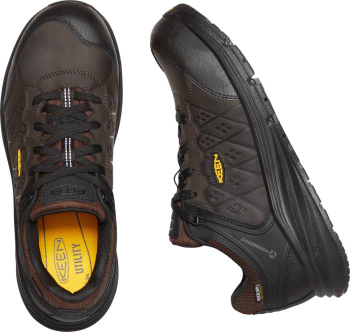 alternate view #3 of: Keen Utility KN1026705 Vista Energy +, Men's, Coffee Bean/Black, Comp Toe, EH, WP, Low Athletic, Work Shoe