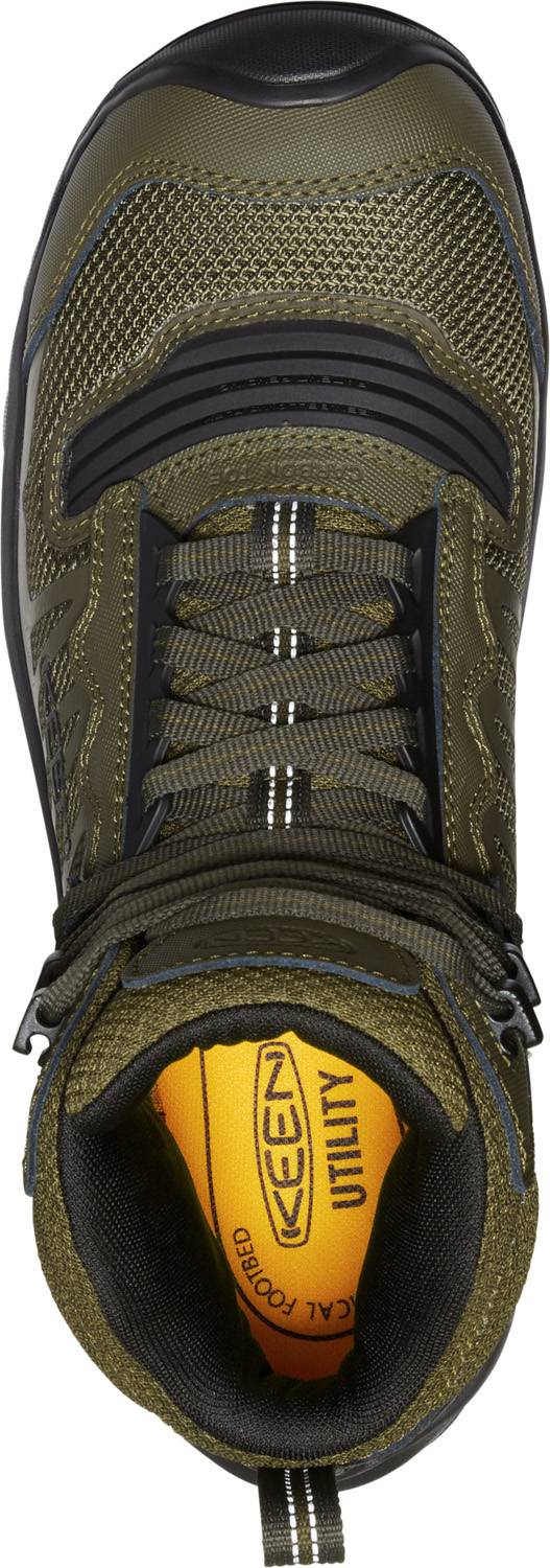 alternate view #4 of: KEEN Utility KN1027102 Reno, Men's, Dark Olive/Black, Comp Toe, EH, WP, Hiker, Work Boot