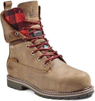 Bota de trabajo Kodiak KOA4NM1 Bralorne, para mujer, marrÝn, con puntera comp, EH, PR, WP/aislada, de 8 pulgadas