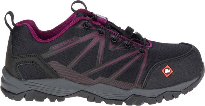 alternate view #2 of: Merrell MLJ15822 Fullbench Women's, Black/Purple, Comp Toe, EH, Low