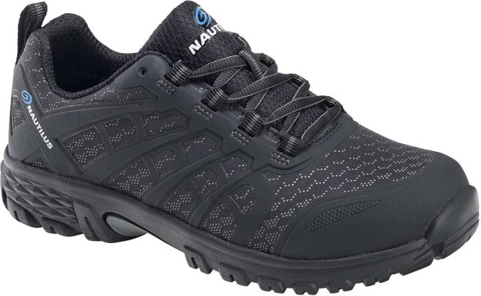 view #1 of: Nautilus N4611 Stratus, Men's, Black, Soft Toe, SD, Slip Resistant Athletic