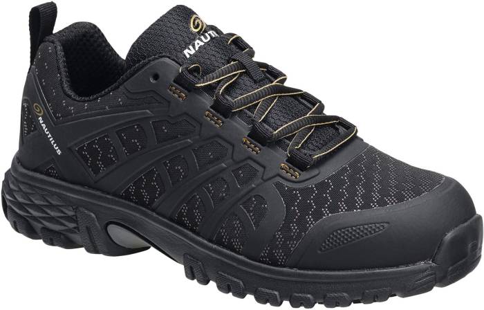 view #1 of: Nautilus N4661 Stratus, Women's, Black, Soft Toe, SD Slip Resistant Athletic