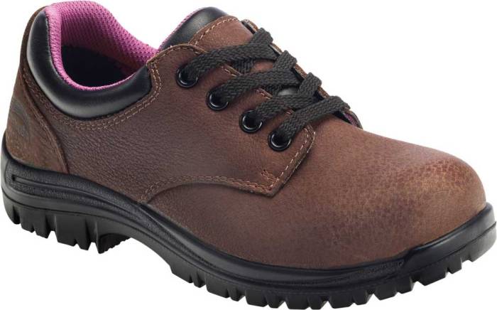 view #1 of: Avenger N7164 Women's, Brown, Comp Toe, EH, WP, Casual Oxford, Work Shoe