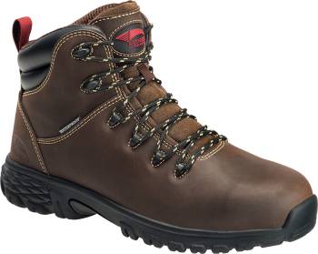 Avenger N7420 Flight, Men's, Brown, Aluminum Toe, EH, WP, Slip Resistant, 6 Inch, Work Boot