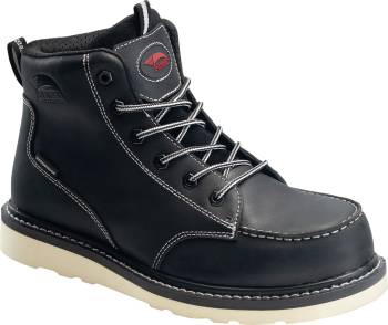 Bota de trabajo de 6 pulgadas EH WP, con puntera de material compuesto, para hombre, negra, Avenger N7508 Wedge