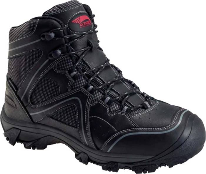 view #1 of: Nautilus/Avenger N7712 Crosscut, Men's, Black, Steel Toe, EH, PR, WP, 6 Inch Boot