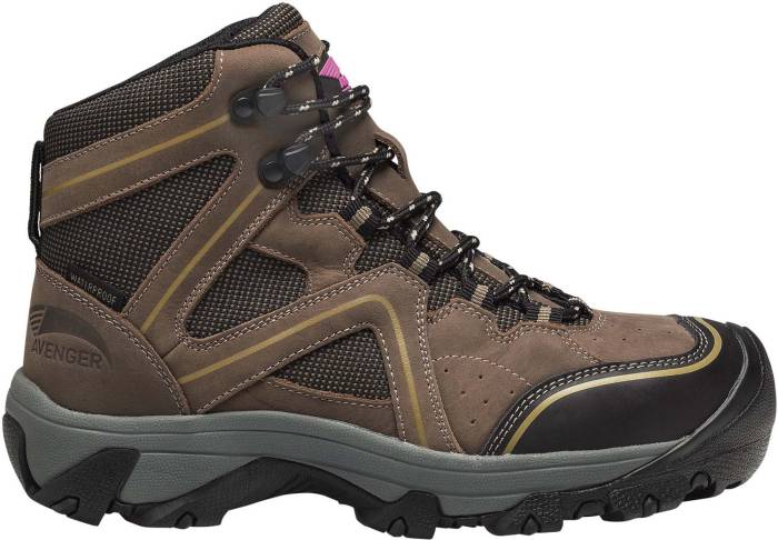 alternate view #2 of: Nautilus/Avenger N7751 Crosscut, Women's, Brown, Steel Toe, EH, PR, WP, 6 Inch Boot