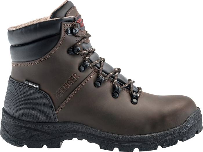 alternate view #2 of: Avenger N8225 Builder, Men's, Brown, Steel Toe, EH, WP, Hiker, Work Boot