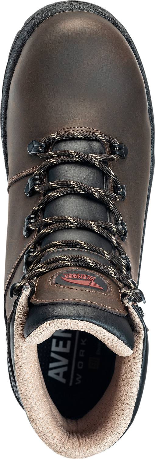 alternate view #4 of: Avenger N8225 Builder, Men's, Brown, Steel Toe, EH, WP, Hiker, Work Boot