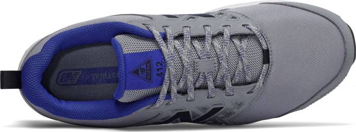 alternate view #3 of: New Balance NBMID412G1 Men's, Grey/Royal Blue, Alloy Toe, Slip Resistant Athletic