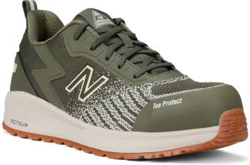 Zapato de trabajo, antideslizante, bajo, con puntera de material compuesto, EH, PR, coloráoliva, de hombre, New Balance NBMIDSPWROL Speedware