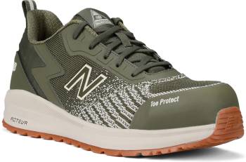 New Balance NBMIDSPWROL Speedware, Men's, Olive, Comp Toe, EH, PR, Slip Resistant, Low Athletic, Work Shoe