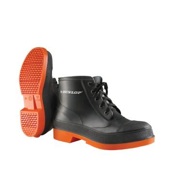 Bota acordonada, con puntera de acero, antideslizante, impermeable de PVC, 6ápulgadas, gris/naranja de hombre Dunlop 87981