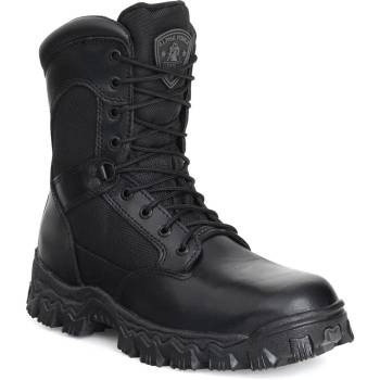 Bota con cremallera lateral, con puntera blanda, uniforme, impermeable, negra, Rocky 2173