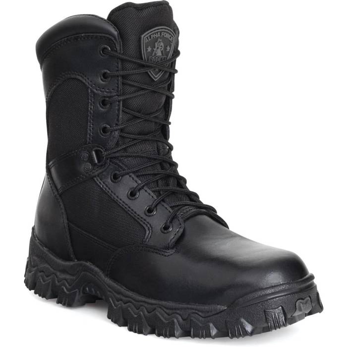 view #1 of: Rocky 2173 Black Waterproof, Uniform, Soft Toe, Side Zipper Boot