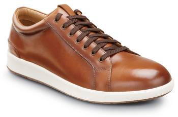 Florsheim SFE2645 Crossover Work, Men's, Cognac, Steel Toe, EH, MaxTRAX Slip Resistant, Lace To Toe Oxford Work Shoe