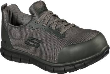 Oxford de trabajo antideslizante EH con puntera de aleaciÝn color carbÝn de mujer SKECHERS Work SK108003CHAR Irmo