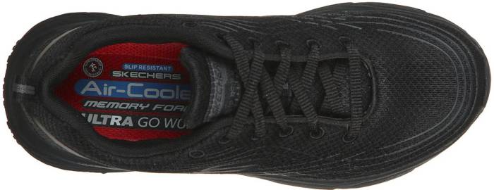 alternate view #4 of: SKECHERS Work Arch Fit SK108016BLK Max Cushioning Elite, Women's, Black, Soft Toe, Slip Resistant Athletic