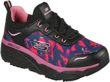 SKECHERS Work SK108036BKMT Rastip, Women's, Black/Multi, Soft Toe, Slip Resistant Athletic