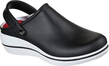 Zueco antideslizante, con puntera blanda, negro/blanco, de mujer SKECHERS Work SK108051BKW Amreli