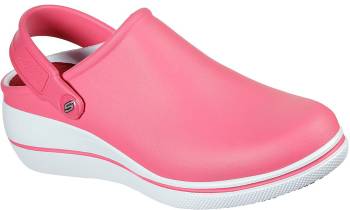 Zueco antideslizante, EH, con puntera blanda, rosa/blanco, de mujer SKECHERS Work SK108051PKW Amreli