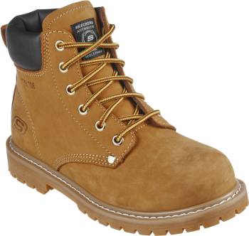 Skechers SK108066WTG Cottonwood-Etah, Women's, Wheat, Steel Toe, EH, 6 Inch, Work Boot