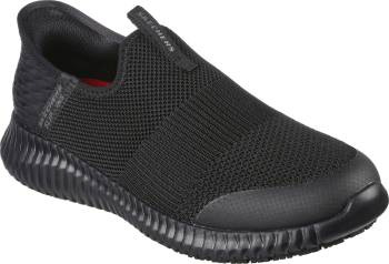 Zapato de trabajo deportivo antideslizante EH con puntera blanda negro para mujer sin cordones de manos libres SKECHERS Work SK108127BLK Cessnock-Gwynedd