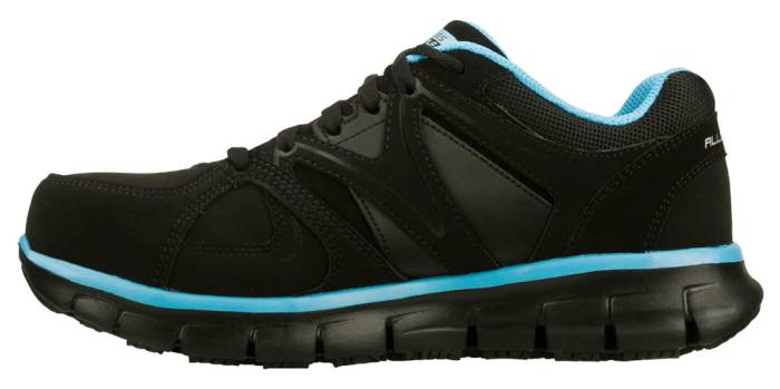 alternate view #3 of: SKECHERS Work SK76553BKBL Women's Synergy-Sandlot Black/Blue, Alloy Toe, EH, Slip Resistant Athletic