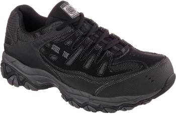 Skechers SK77055BKCC Crankston, Men's, Black, Steel Toe, EH, Low Athletic