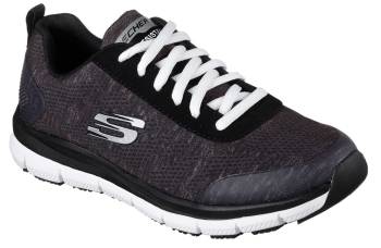 Deportivo de mujer antideslizante, con puntera blanda negro/blanco Comfort Flex Pro HC Skechers Work SK77217BKW