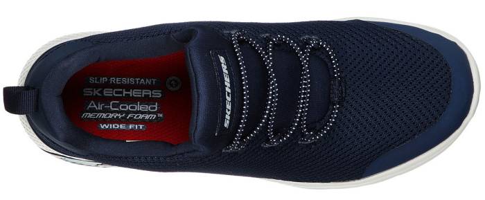 alternate view #4 of: SKECHERS Work SK77281NVY Marsing-Waiola, Women's, Navy/White, Soft Toe, Slip Resistant Athletic