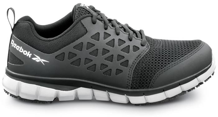 alternate view #2 of: Reebok Work SRB033 Sublite Cushion Work, Women's, Black/Grey, Athletic Style, MaxTRAX Slip Resistant, Soft Toe Work Shoe