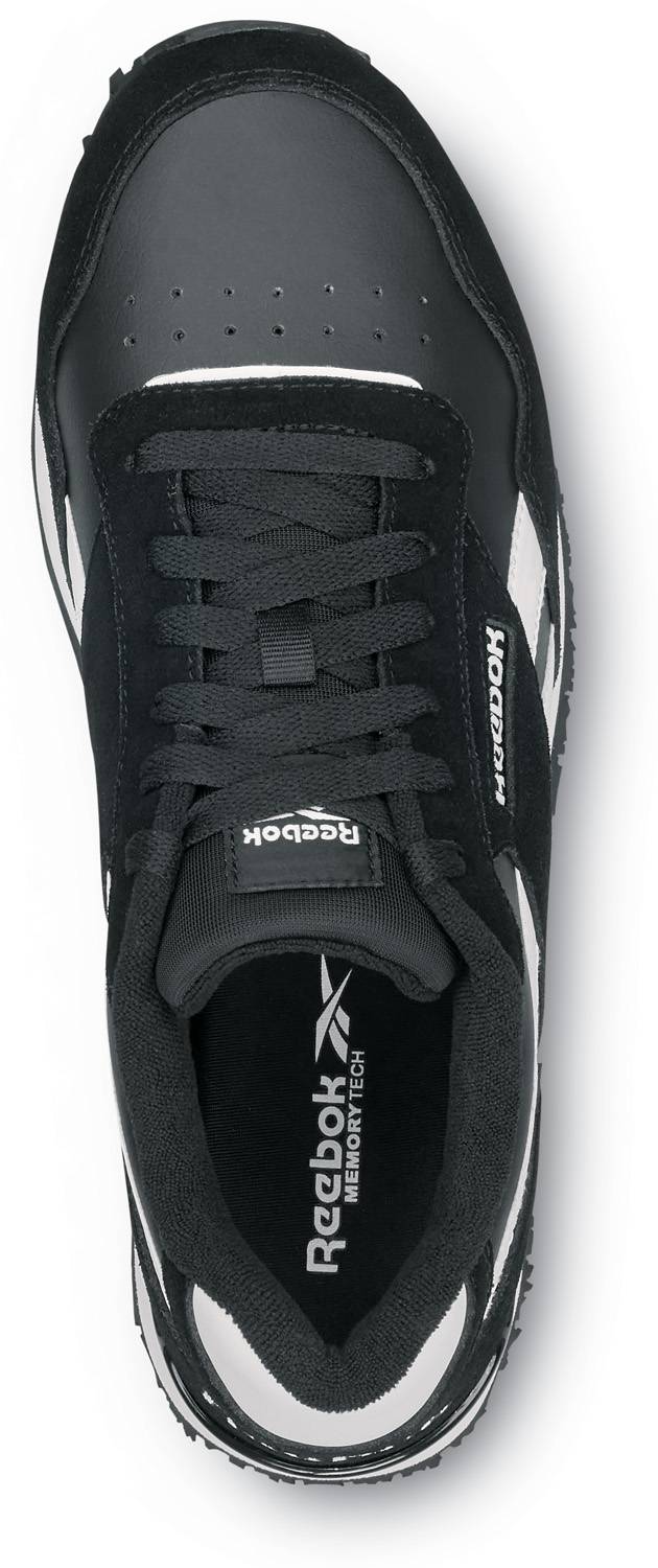 alternate view #4 of: Reebok Work SRB1955 Harman, Men's, Black/White, Retro Jogger Style, EH, MaxTRAX Slip Resistant, Soft Toe Work Shoe