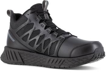 Zapato de trabajo, antideslizante MaxTRAX, EH, con puntera de material compuesto, estilo atlÒtico medio alto, negro, de hombre, Reebok Work SRB3213 Floatride Energy Tactical