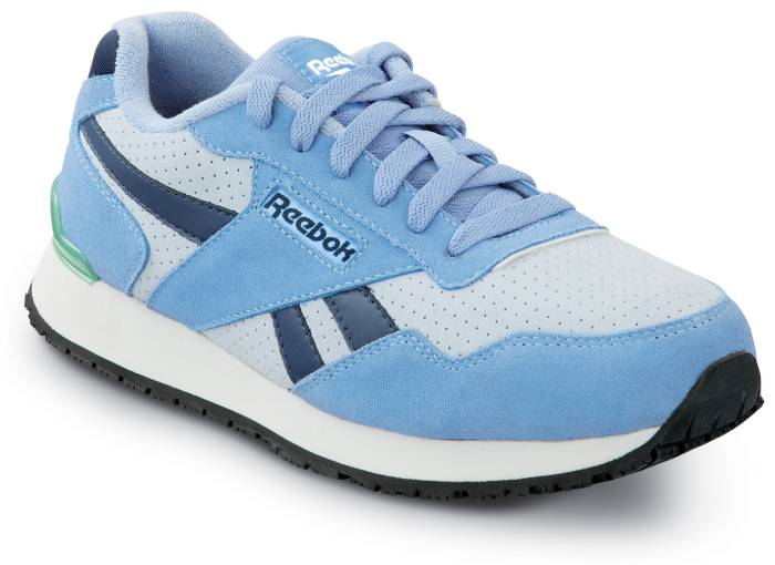 view #1 of: Reebok Work SRB950 Harman, Women's, Blue/Grey, Retro Jogger Style, EH, MaxTRAX Slip Resistant, Soft Toe Work Shoe