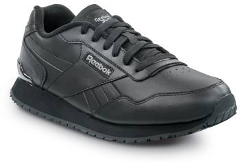 Reebok Work SRB952 Harman, Women's, Black, Retro Jogger Style, EH, MaxTRAX Slip Resistant, Soft Toe Work Shoe